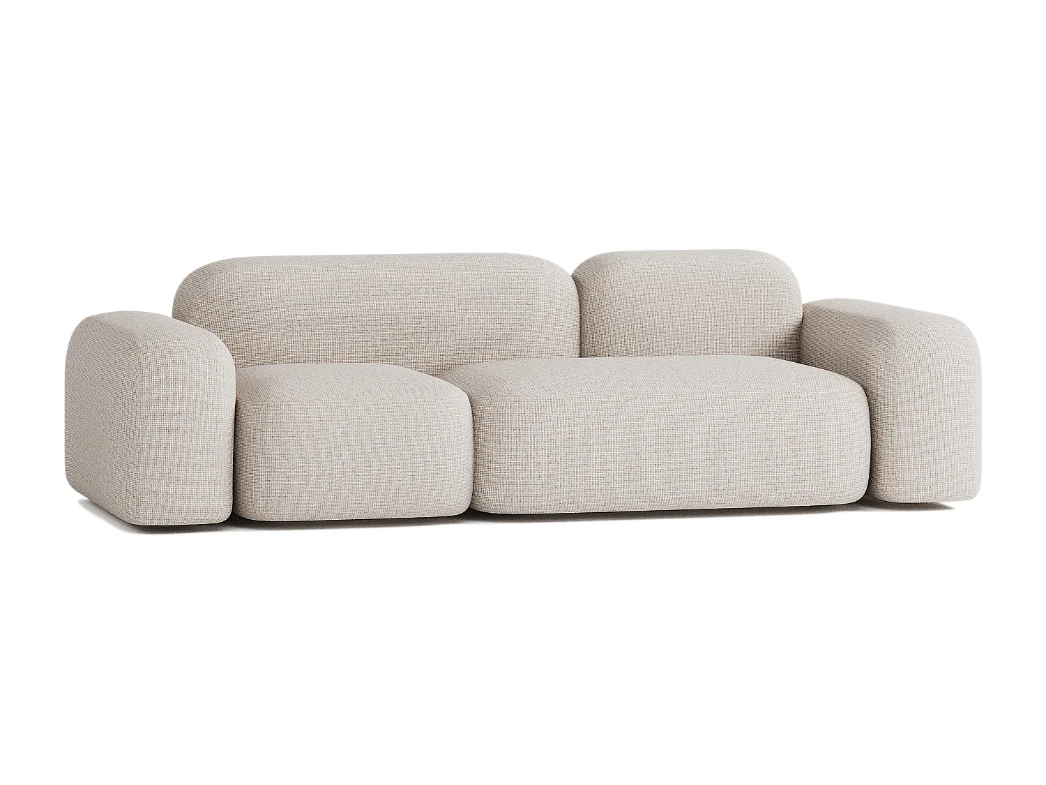 Canapé Max 3 Places en Tissu Beige