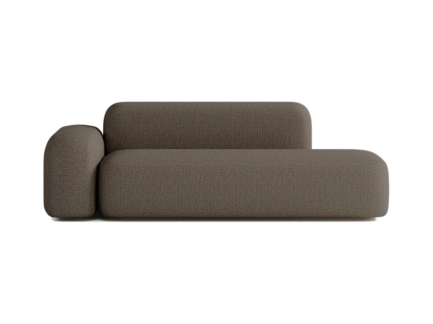 Canapé Max 2/3 places Tissu Marron