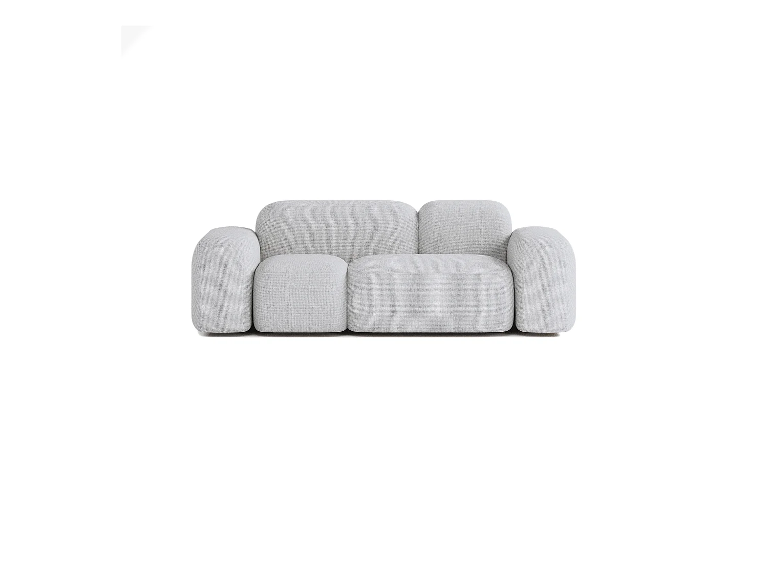 Canapé Max 2 Places en Tissu Gris Clair