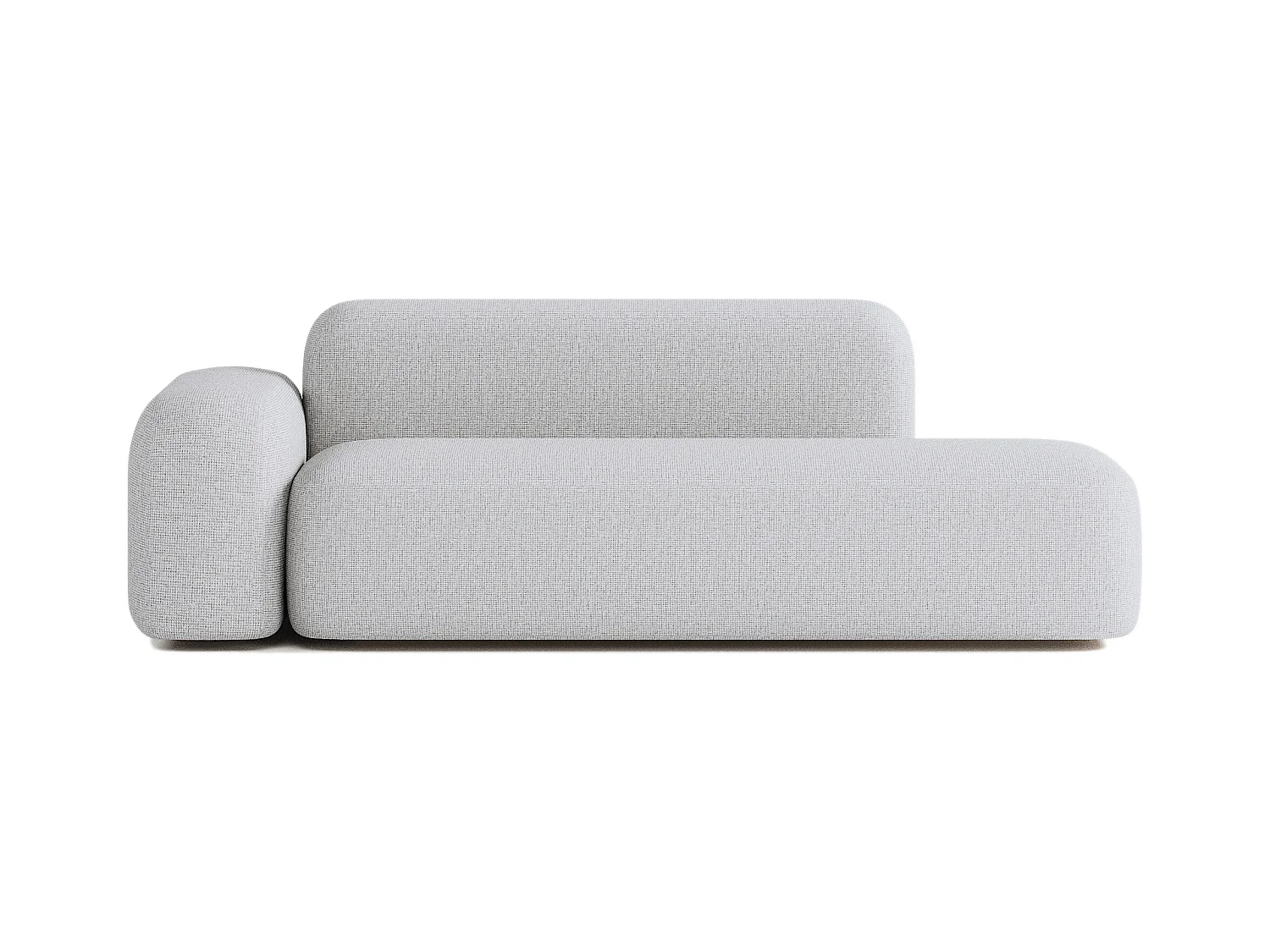 Canapé Max 2/3 places Tissu Gris Clair