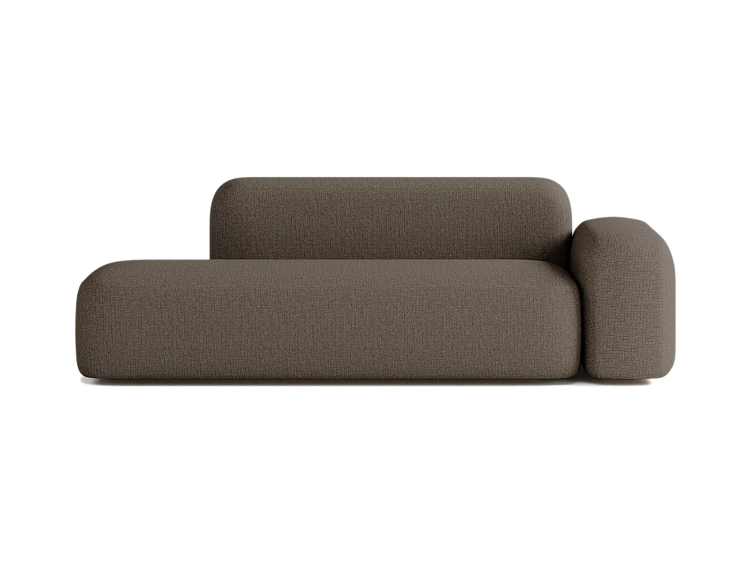 Canapé Max 2/3 Places en Tissu Marron