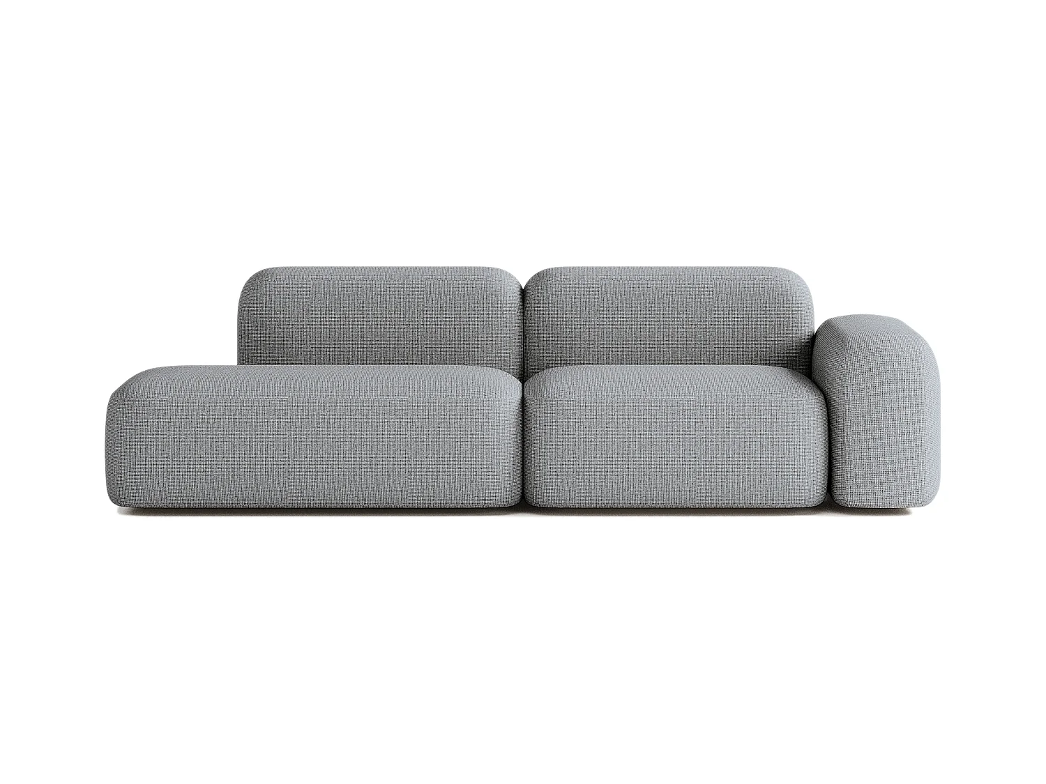 Canapé Modulable Max 3 Places Tissu Gris Foncé