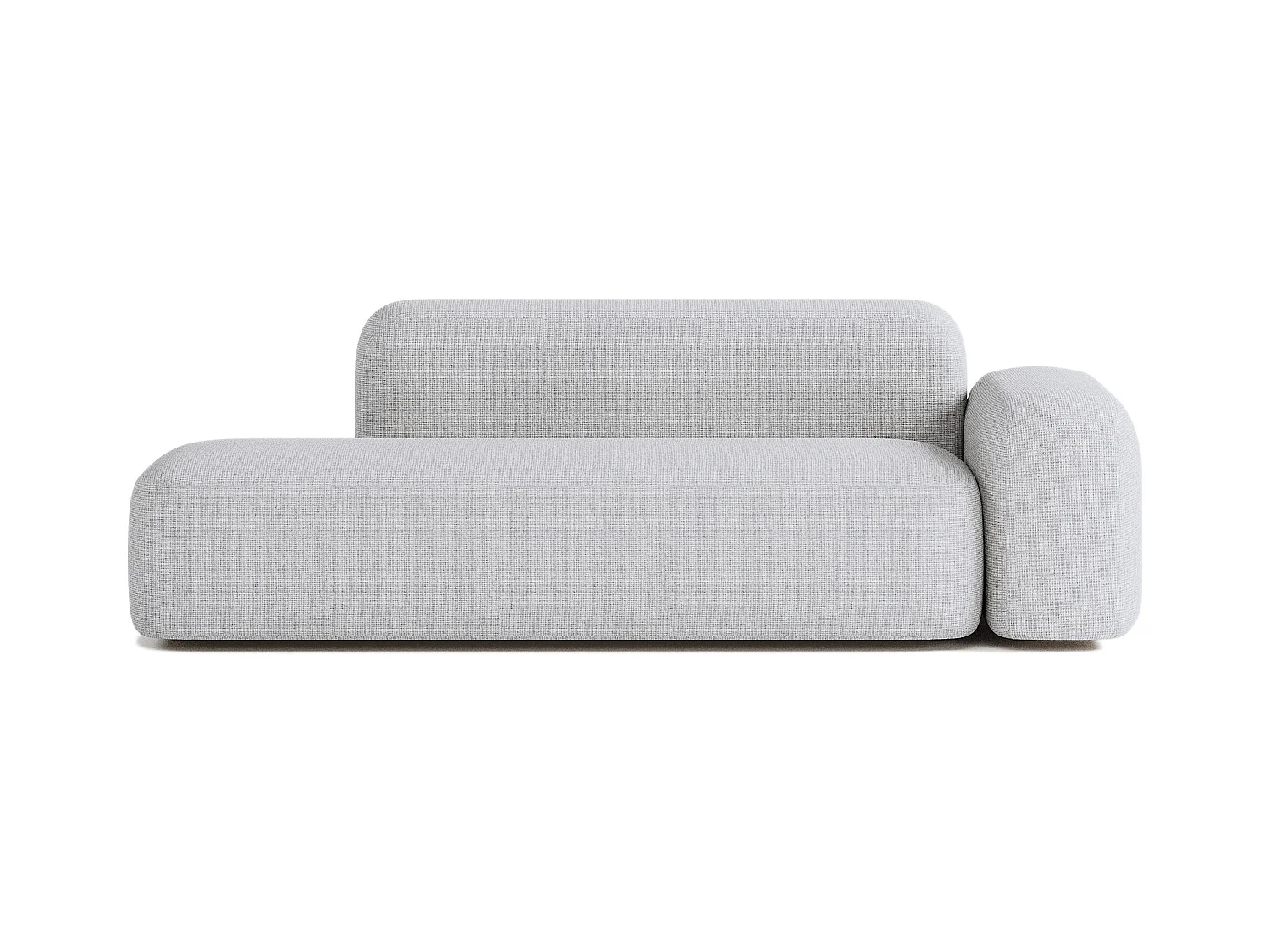 Canapé Max 2/3 Places en Tissu Gris Clair