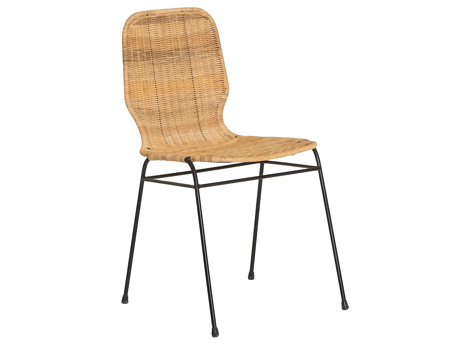 Chaise en métal et rotin Minal (lot de 2)