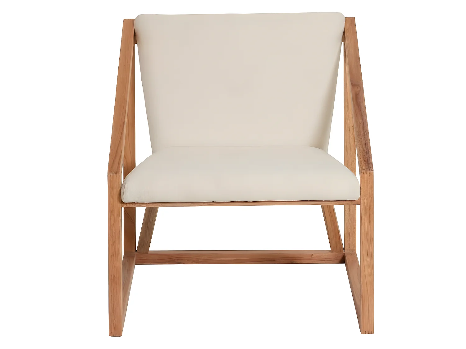 Fauteuil symétrique en bois de mindy Suzie