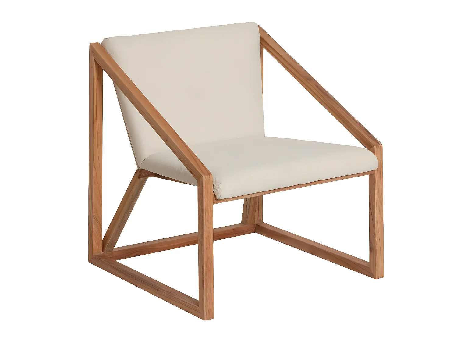 Fauteuil symétrique en bois de mindy Suzie