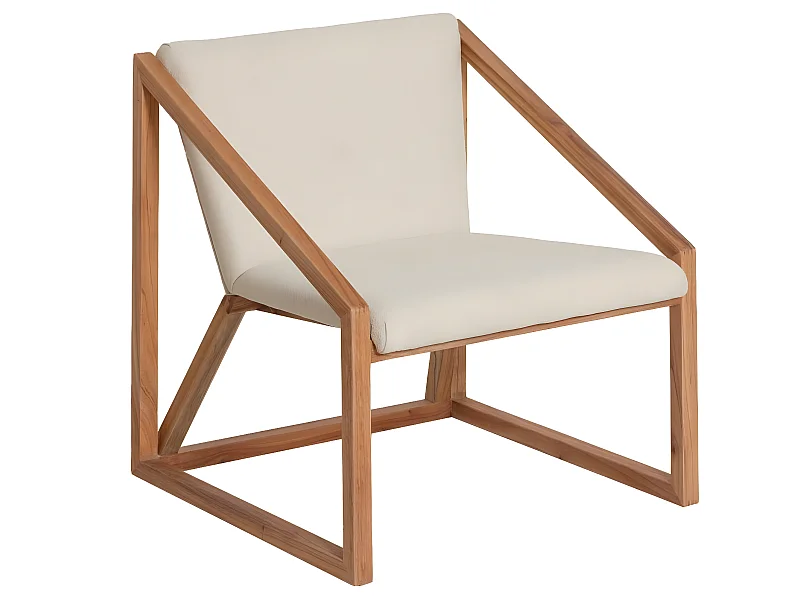 Sillón Suzie de madera de Mindy con patrón simétrico