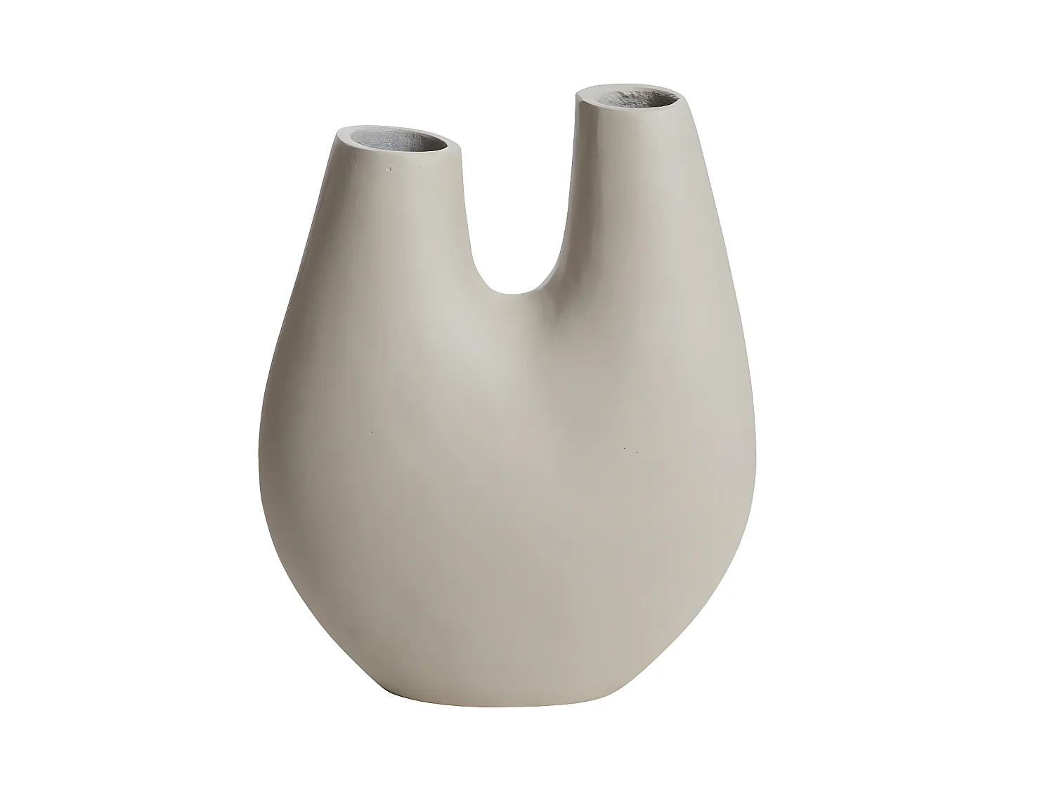 Vase beige 2 tiges en aluminium Tulipa