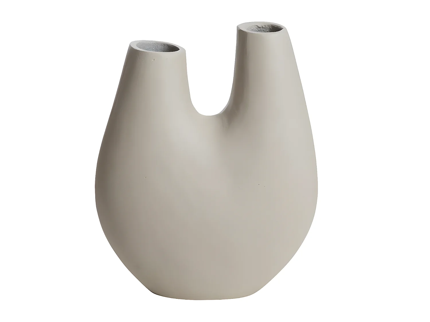 Vase beige 2 tiges en aluminium Tulipa