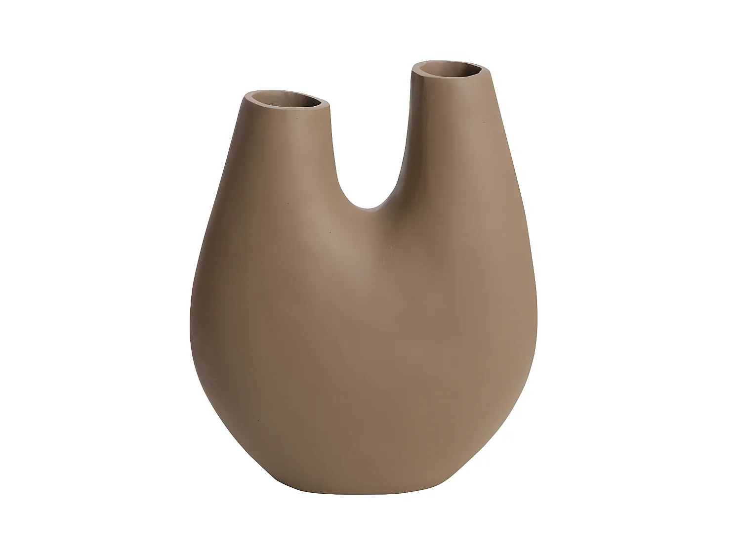 Vase marron 2 tiges en aluminium Tulipa