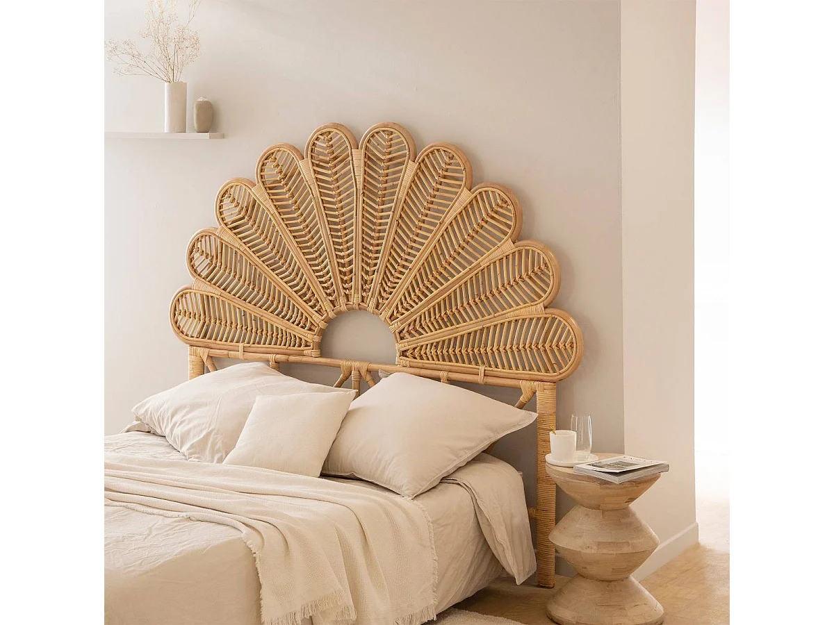 Tête de lit en rotin naturel Rattan