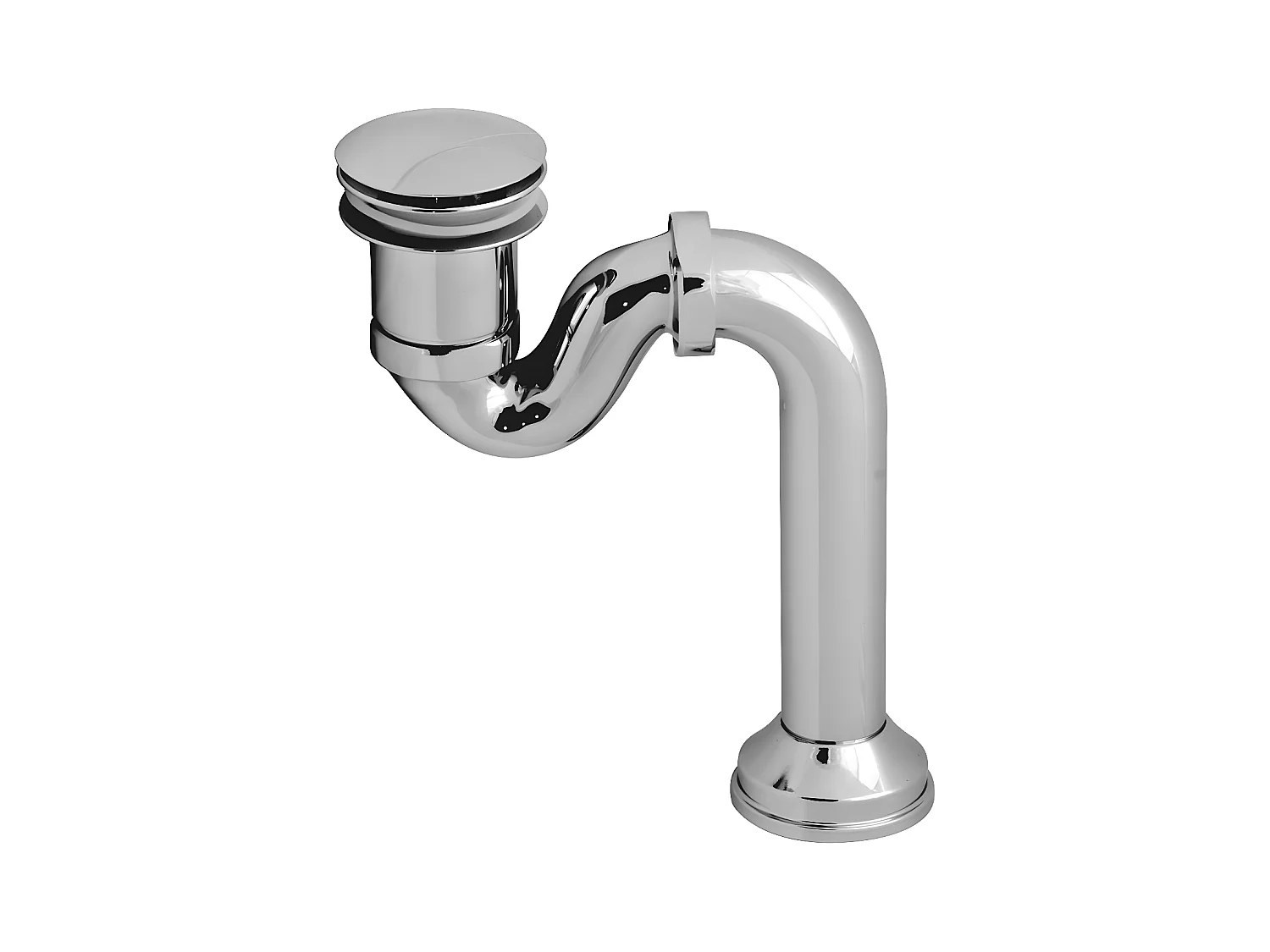 Siphon De Baignoire Décoratif Retro Chrome