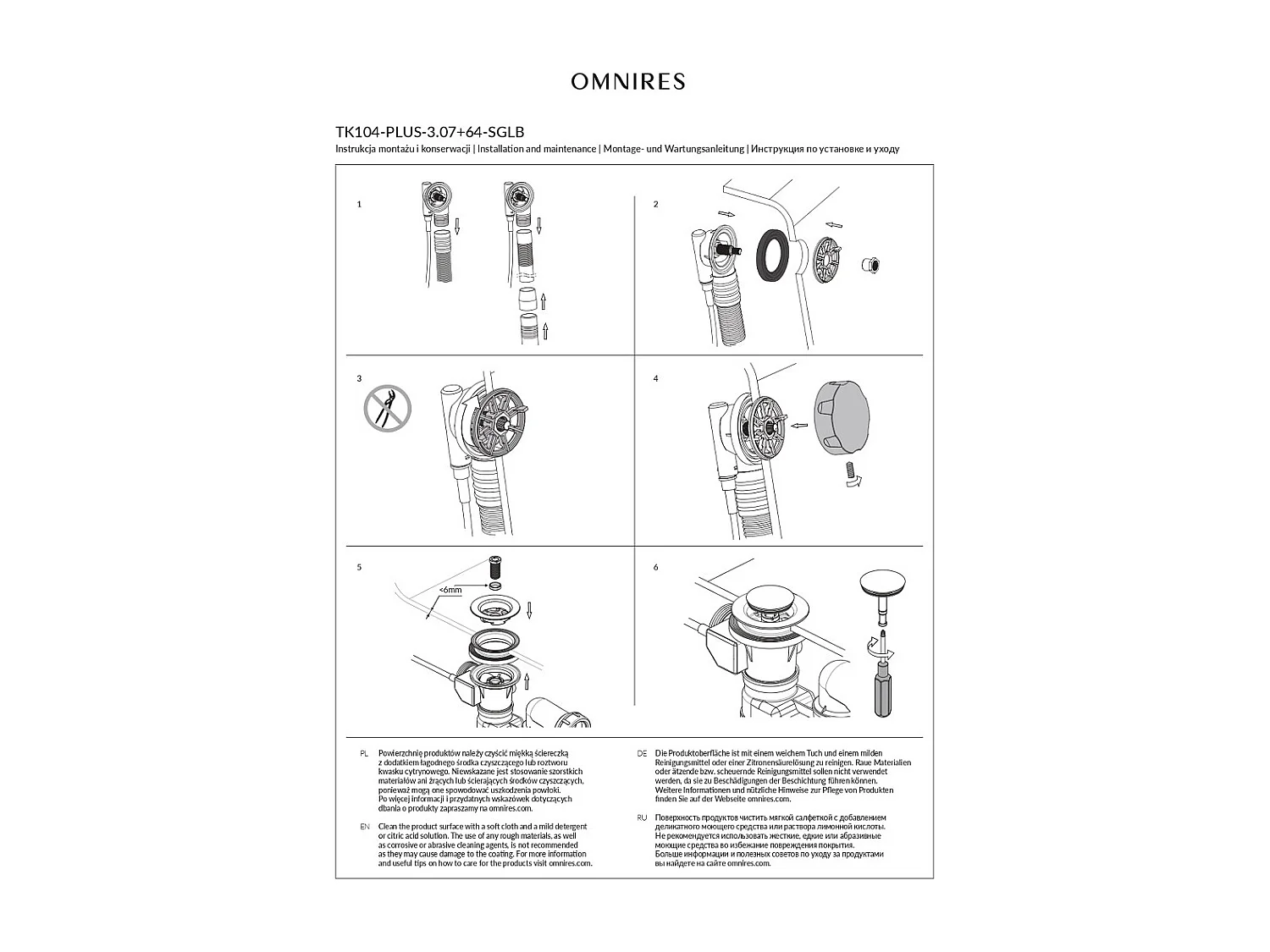 Ensemble de vidange de baignoire avec bonde extra-plat en laiton - Or brossé