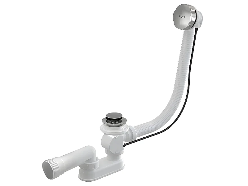 Vidage pour baignoire automatique chrome en acier inoxydable - BES
