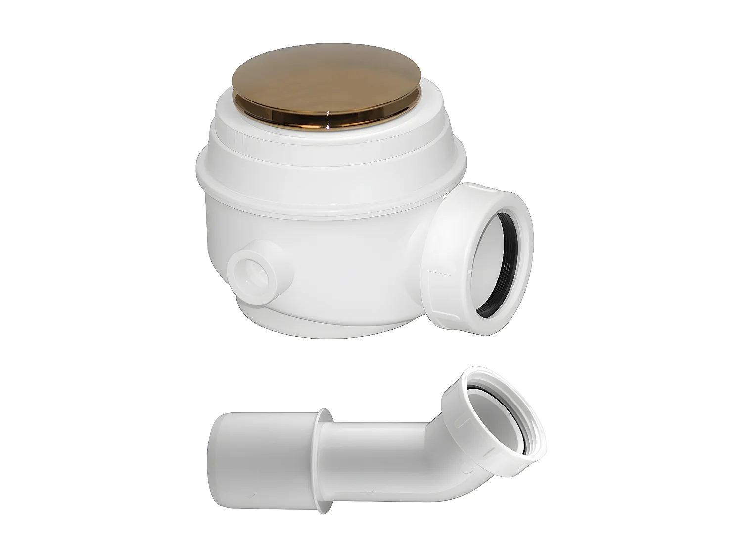 Siphon Pour Baignoire En Laiton Avec Bonde Couleur Gold Or