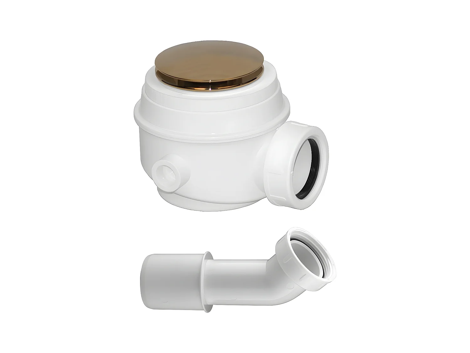 Siphon Pour Baignoire En Laiton Avec Bonde Couleur Gold Or