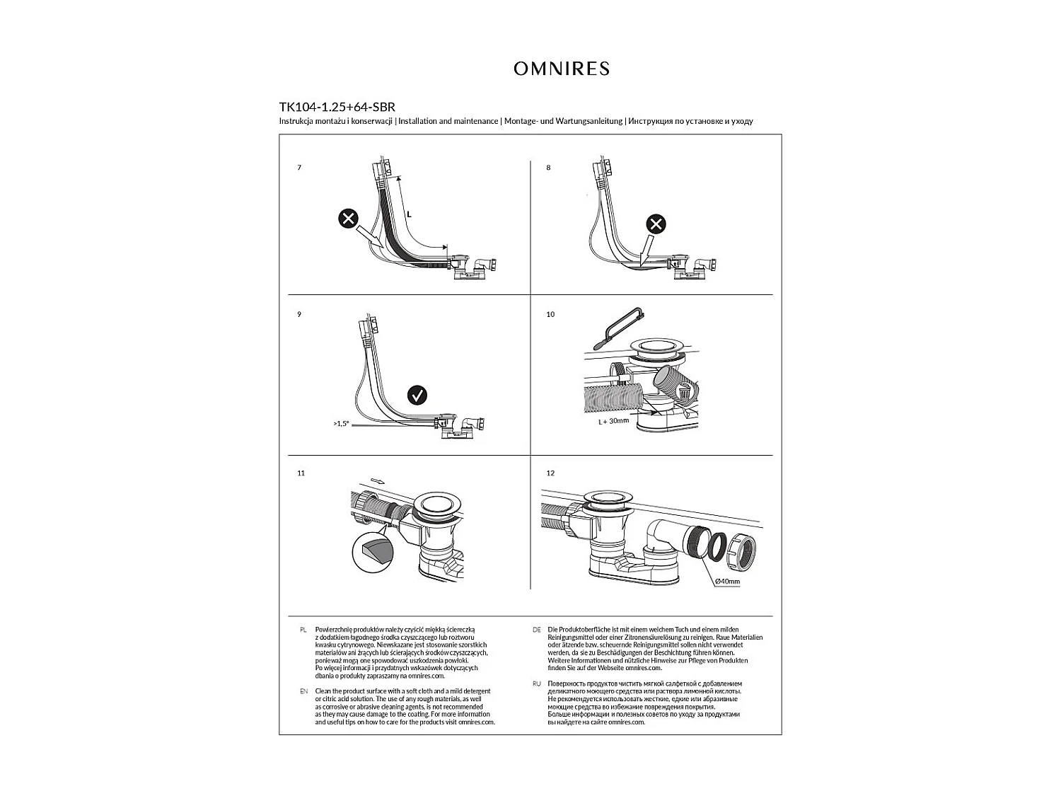Ensemble de vidange de baignoire avec bonde extra-plat en laiton - Bronze antique