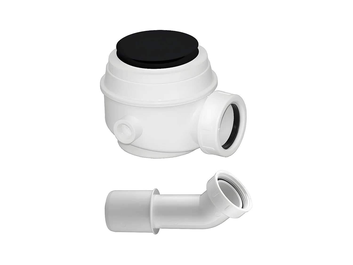 Siphon Pour Baignoire Avec Bonde Couleur Mate Noire