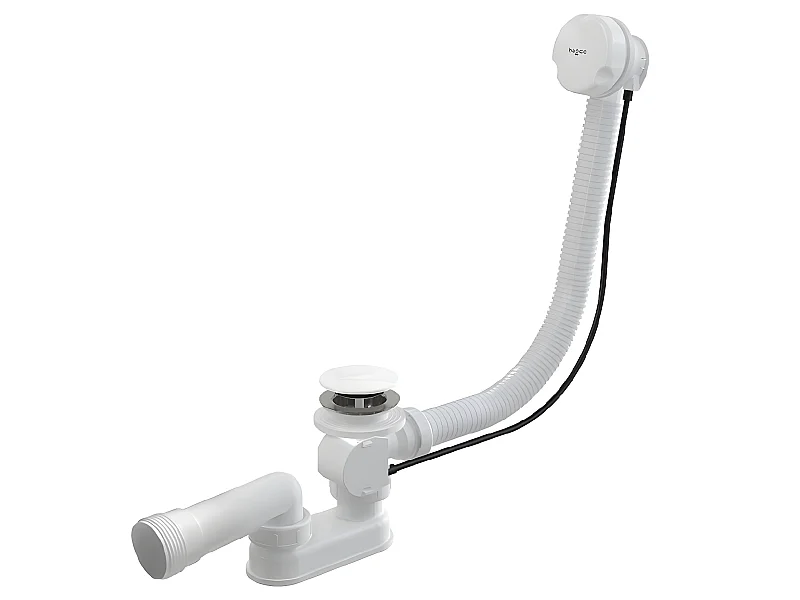 Vidage pour baignoire automatique blanc en acier inoxydable