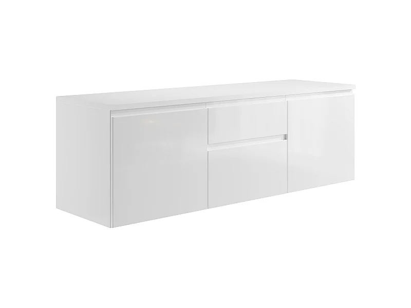 Mueble de baño flotante color blanco - 150x50 cm - JIMENA II
