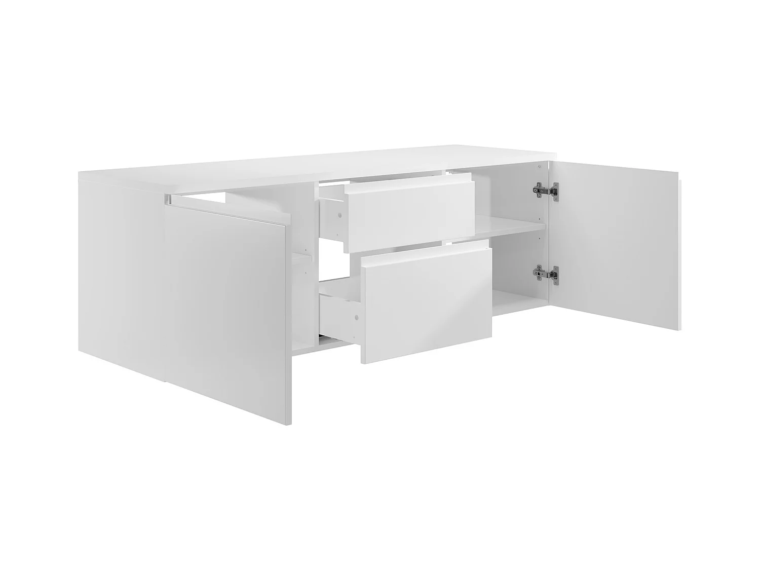 Mueble de baño flotante color blanco - 150x50 cm - JIMENA II