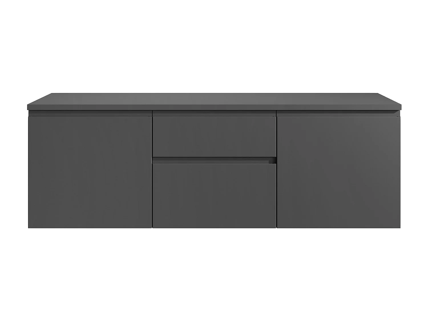 Meuble sous vasque suspendu - Gris - 150 cm - JIMENA II