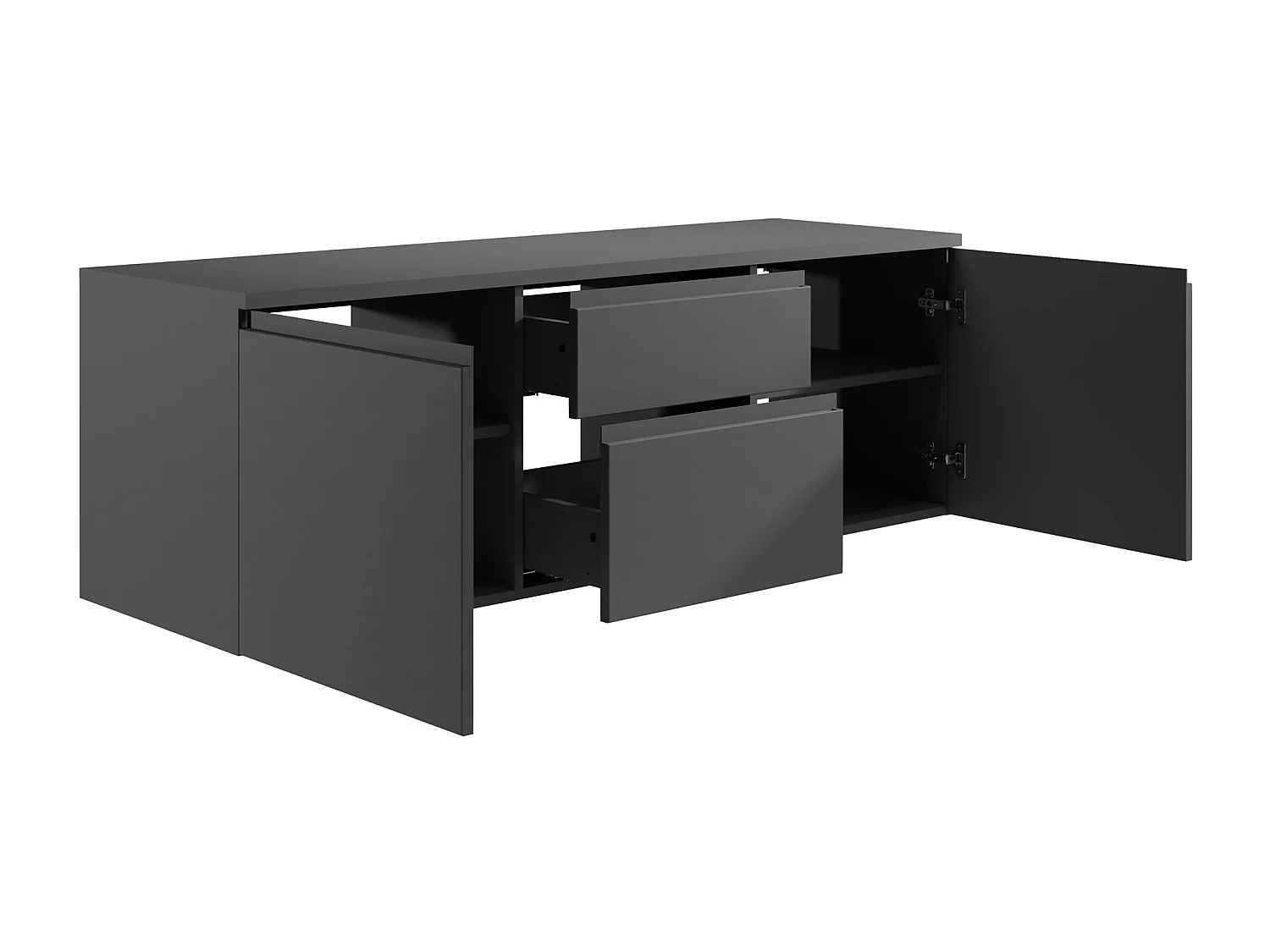 Meuble sous vasque suspendu - Gris - 150 cm - JIMENA II