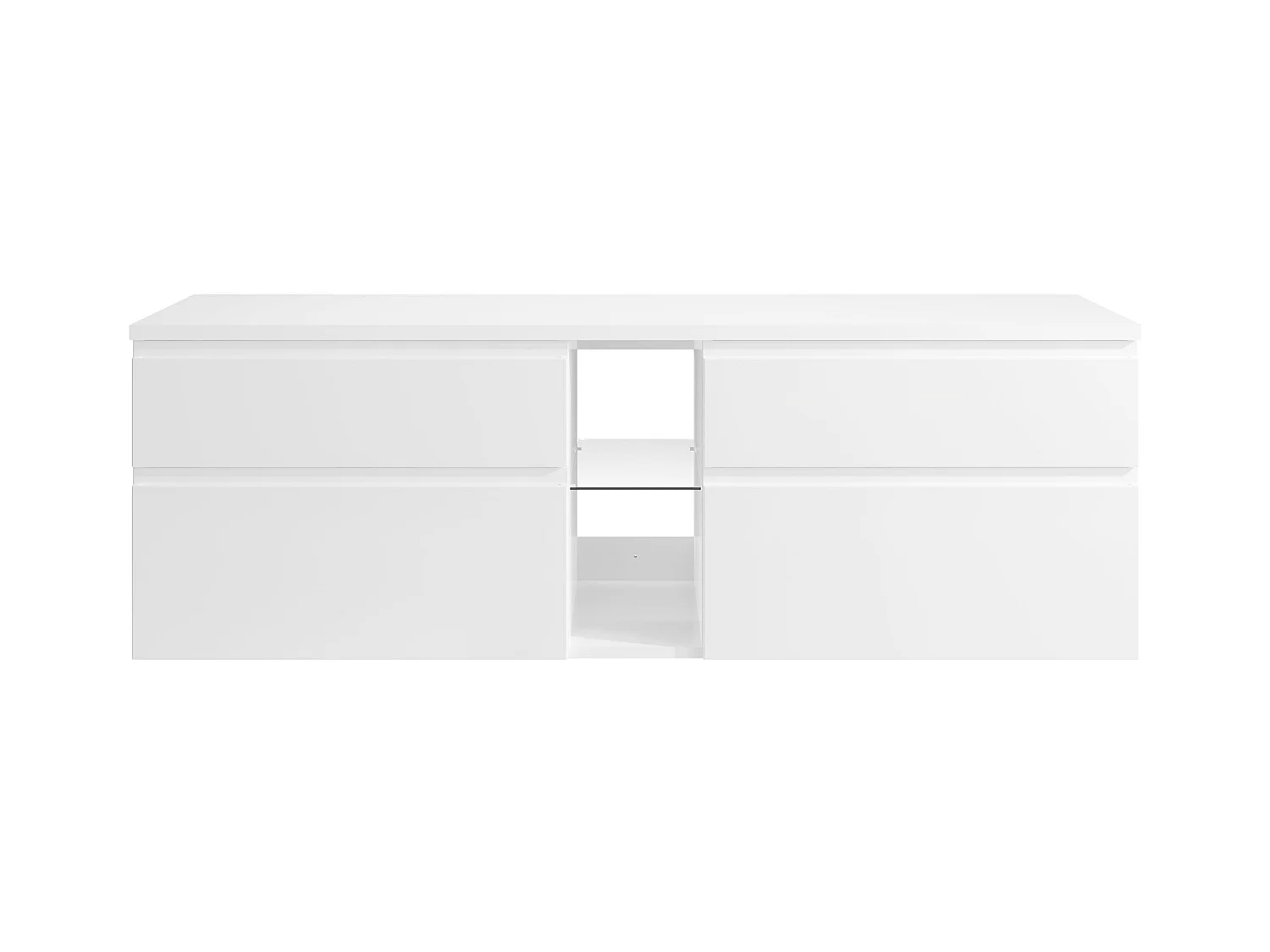 Meuble sous vasque suspendu - Blanc - 150 cm - MAGDALENA II