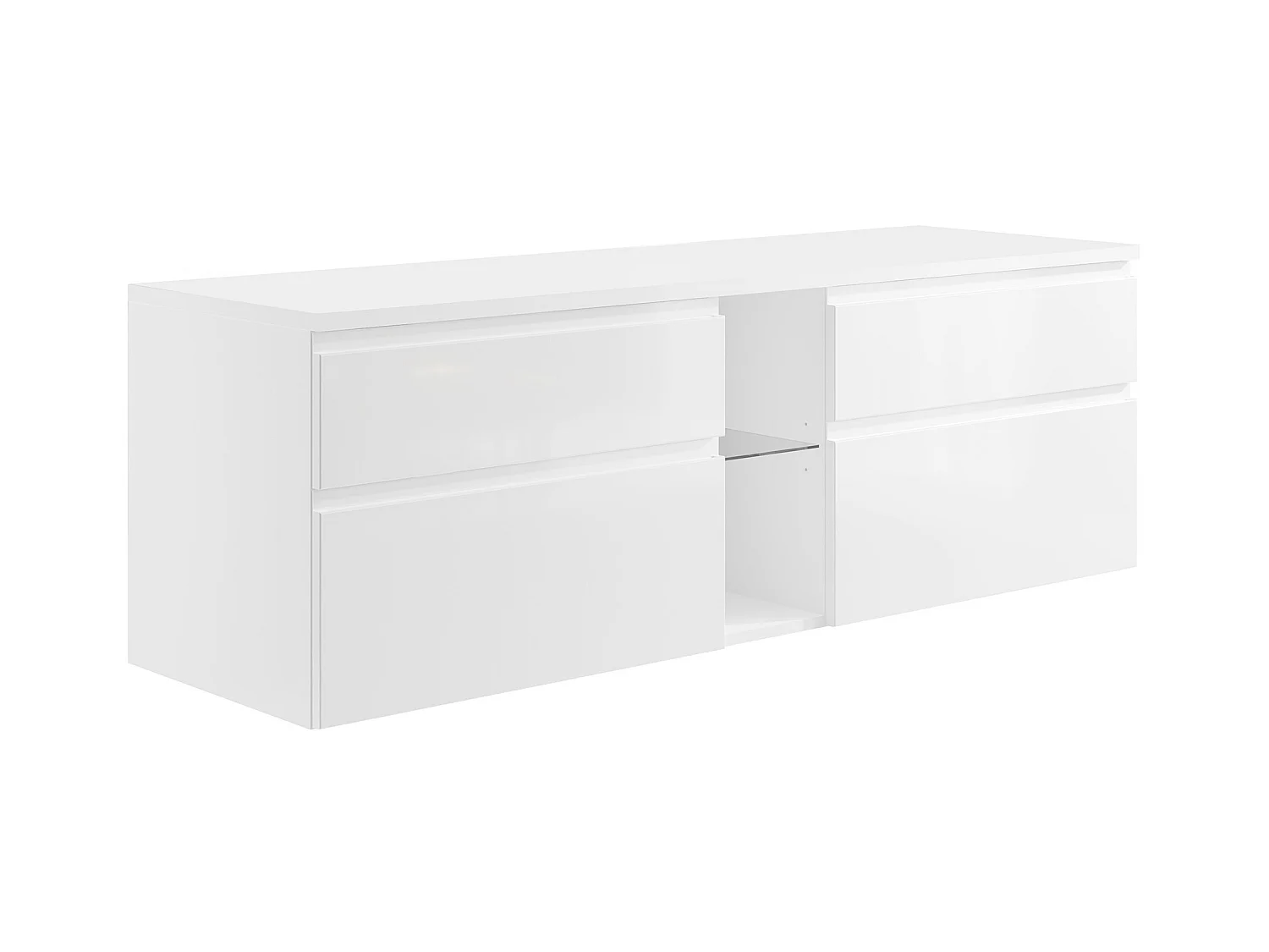 Meuble sous vasque suspendu - Blanc - 150 cm - MAGDALENA II