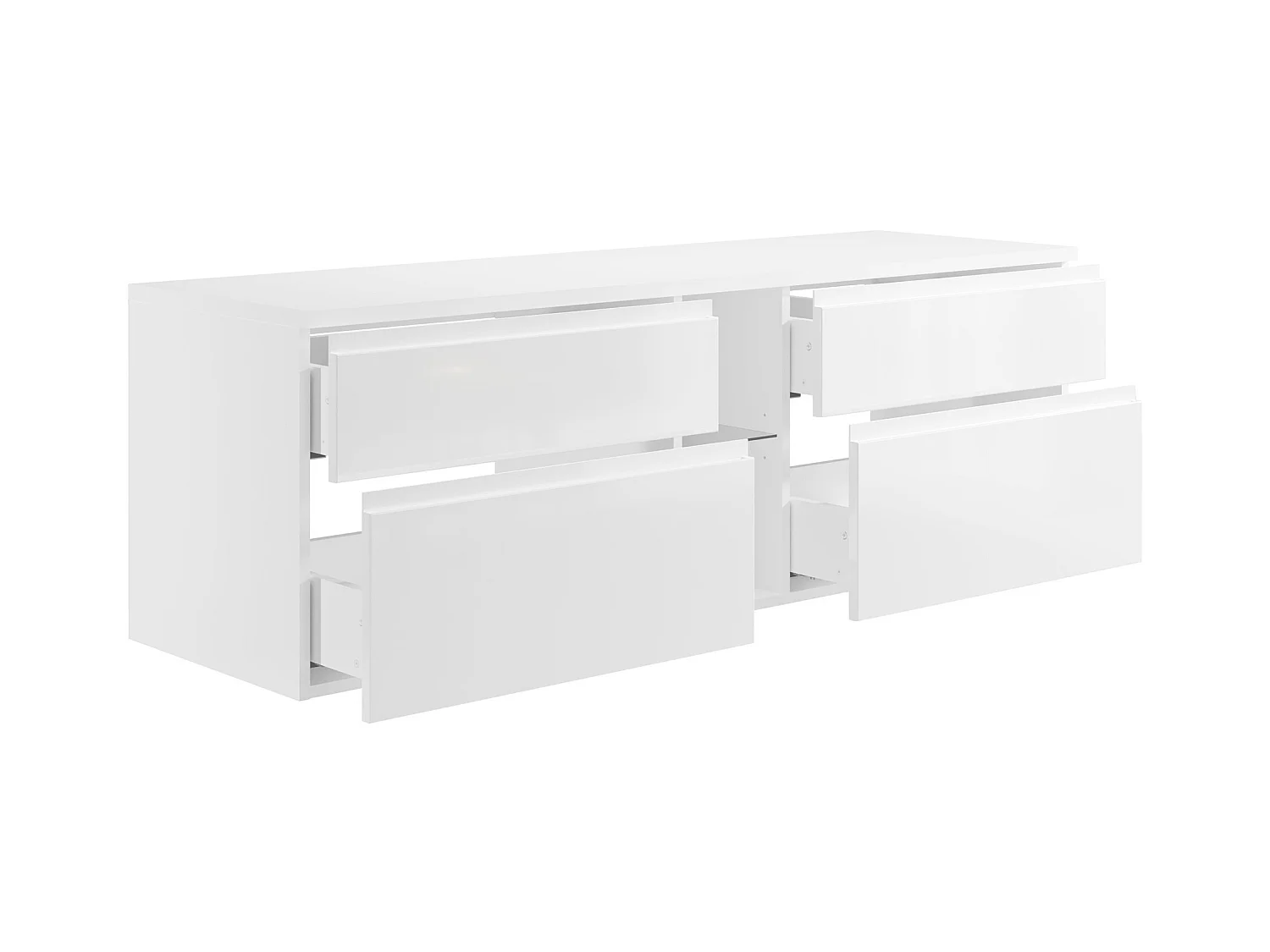Waschbeckenunterschrank hängend - Weiß - 150 cm - MAGDALENA II