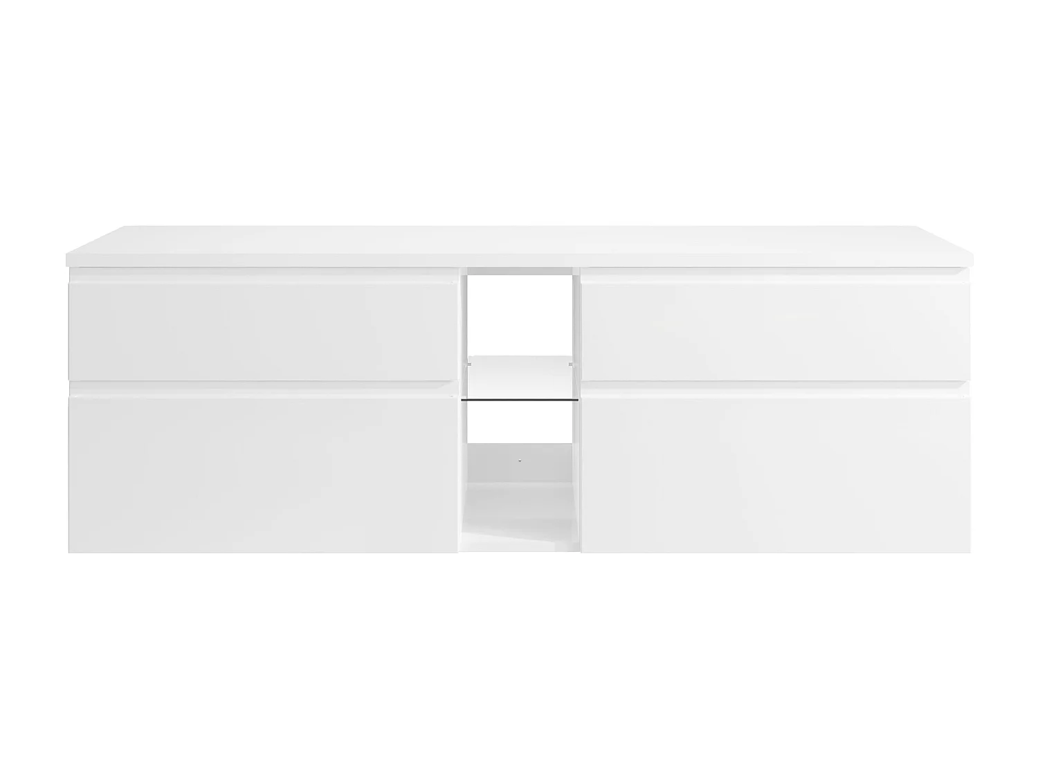 Tvättställsskåp väggmonterad vit 150 cm MAGDALENA II