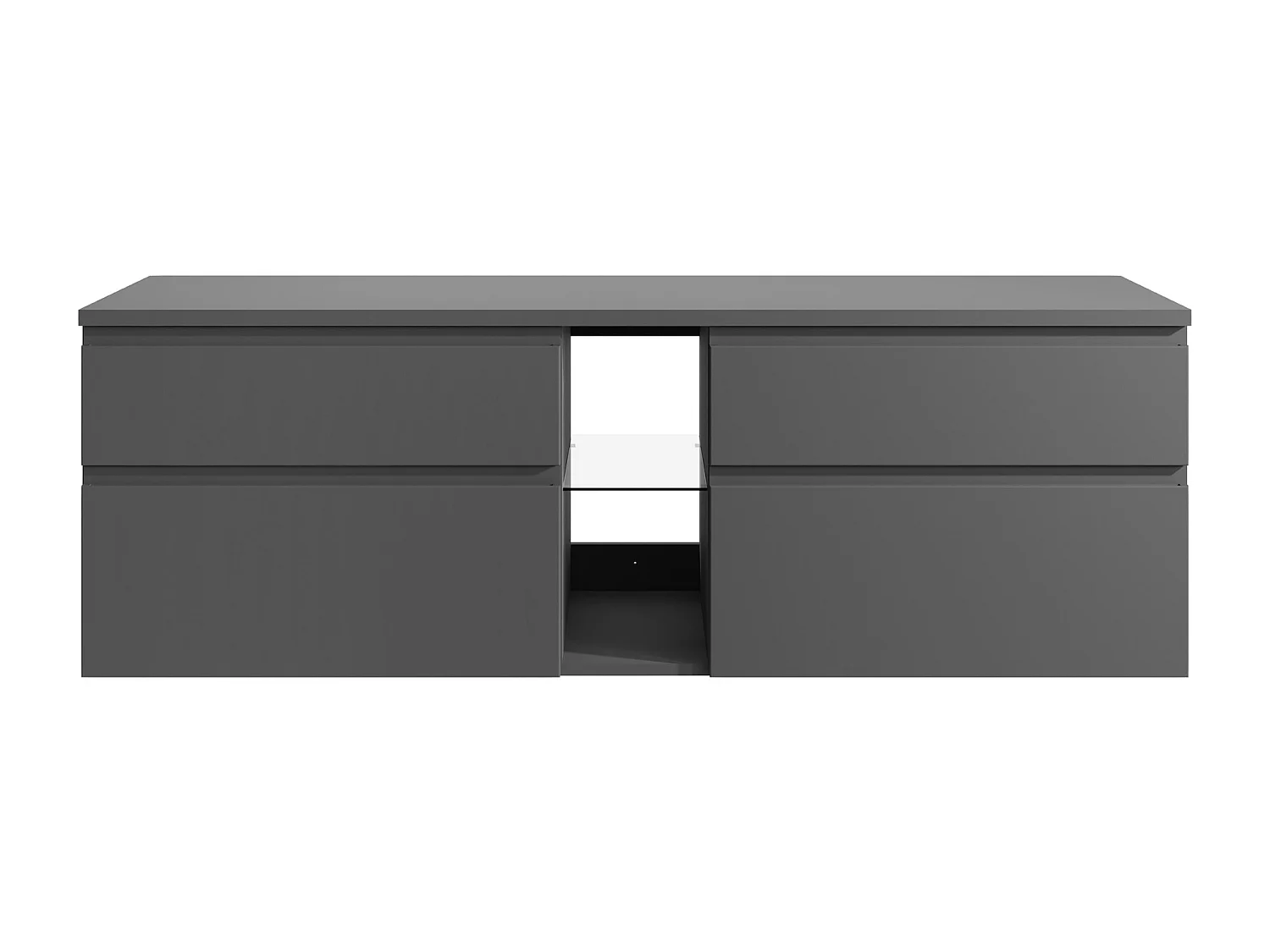 Mobile sotto lavabo sospeso 150 cm Grigio - MAGDALENA II