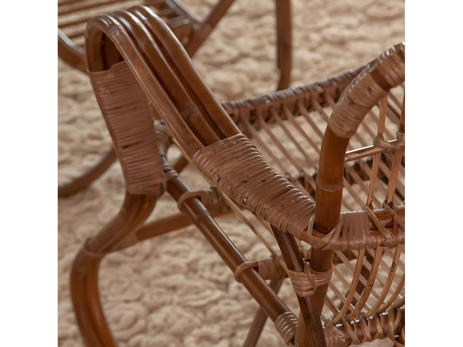 Fauteuil en rotin arrondi Rattan