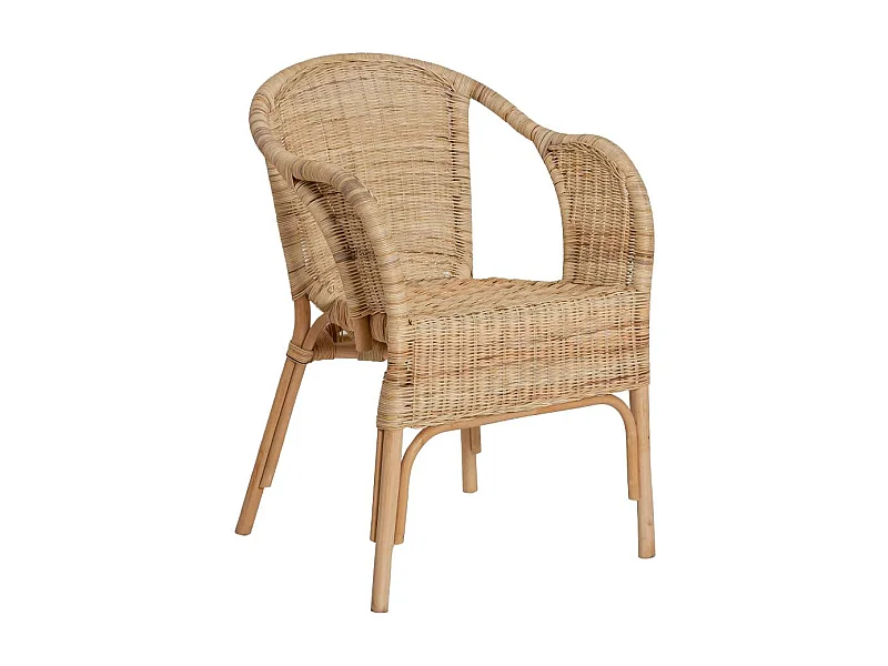 Fauteuil de jardin en rotin Nohan