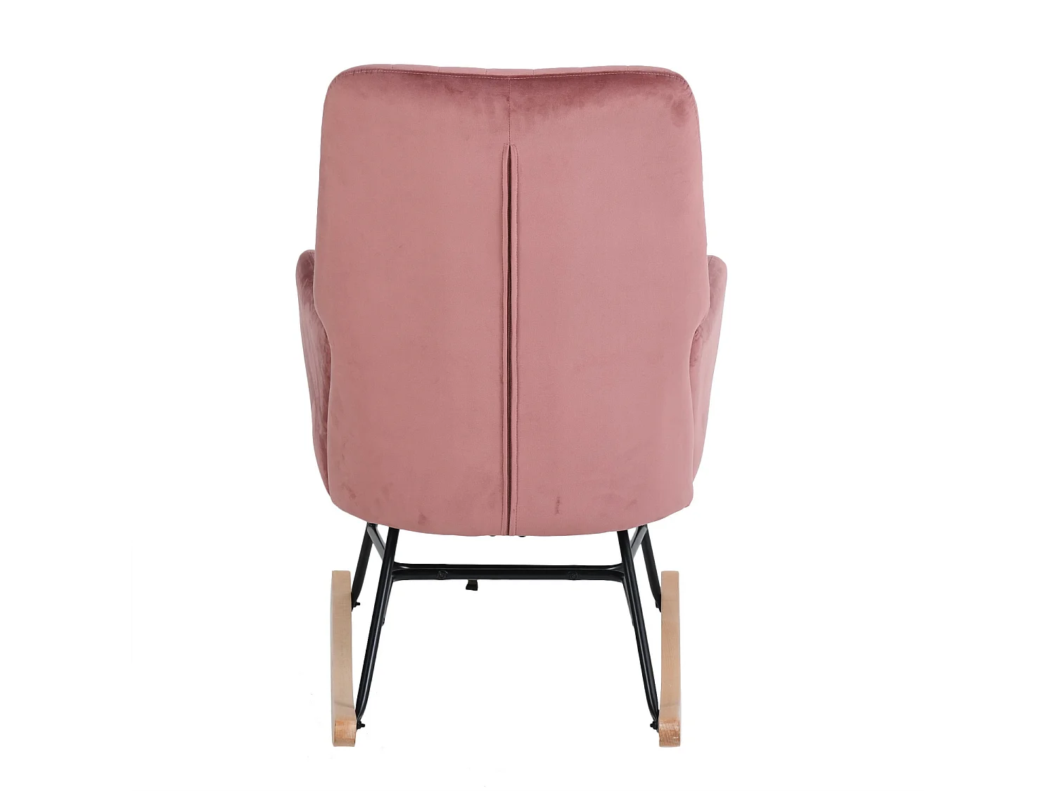 Fauteuil à bascule rocking chair tissu rose ERSKINE KD PINK