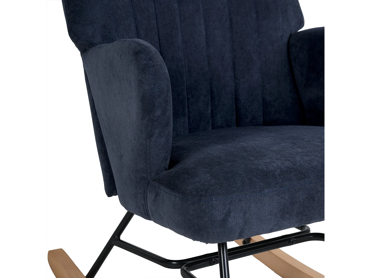 Sedia a dondolo sedia a dondolo in tessuto blu scuro ERSKINE KD DARK BLUE