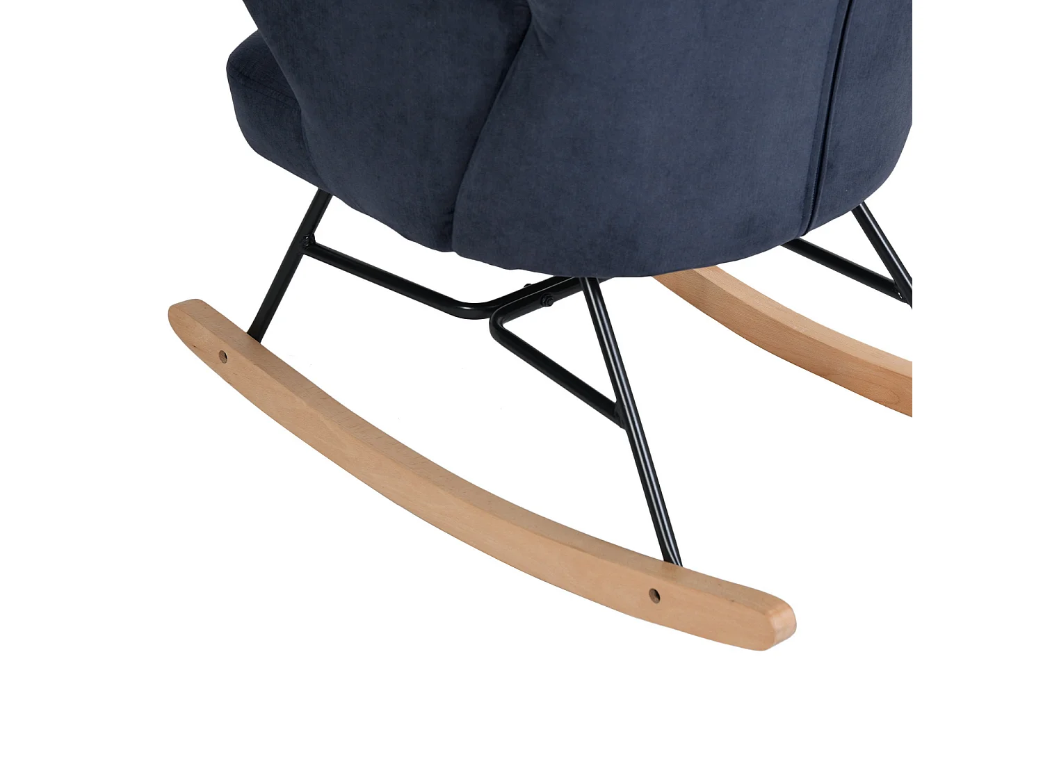 Sedia a dondolo sedia a dondolo in tessuto blu scuro ERSKINE KD DARK BLUE