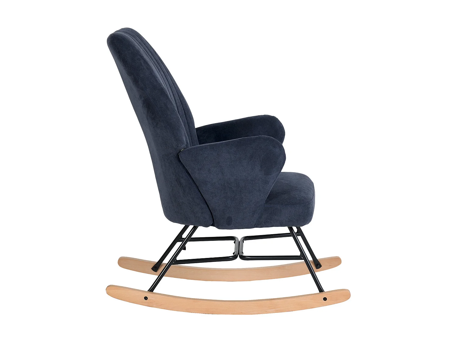 Sedia a dondolo sedia a dondolo in tessuto blu scuro ERSKINE KD DARK BLUE