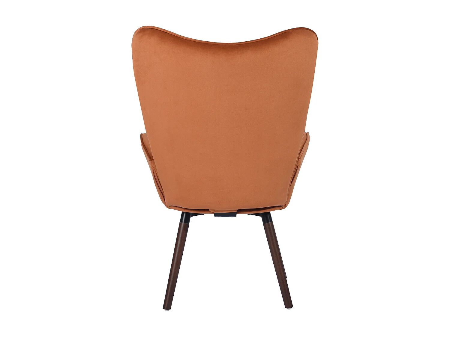 Fauteuil scandinave capitonné en velours orange KAS KD VELVET CORAL