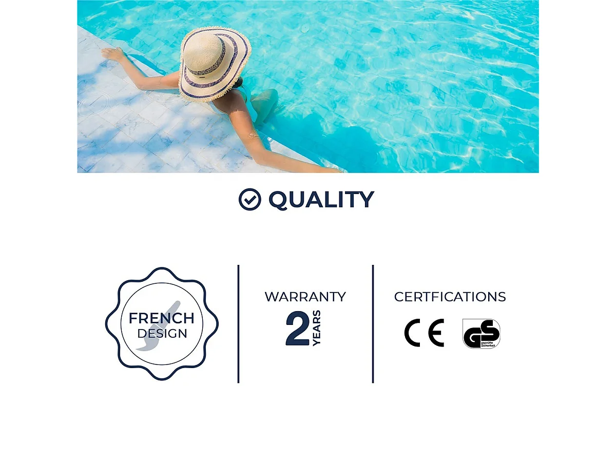 Pack Spa Hinchable Netspa carré Bohemian 2 Lugares 158x158x70cm - Triple función: Calefacción, Filtración, Masaje - Vol 650L - Modèle 2022