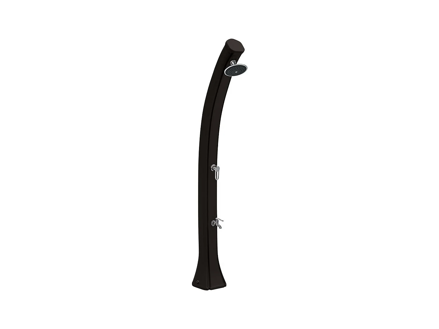 Douche Solaire Extérieure Happy 4x4 44L Formidra - 222x26x29cm Polyéthylène HD Rince Pieds + Mitigeur + Pommeau - - Rose avec ri