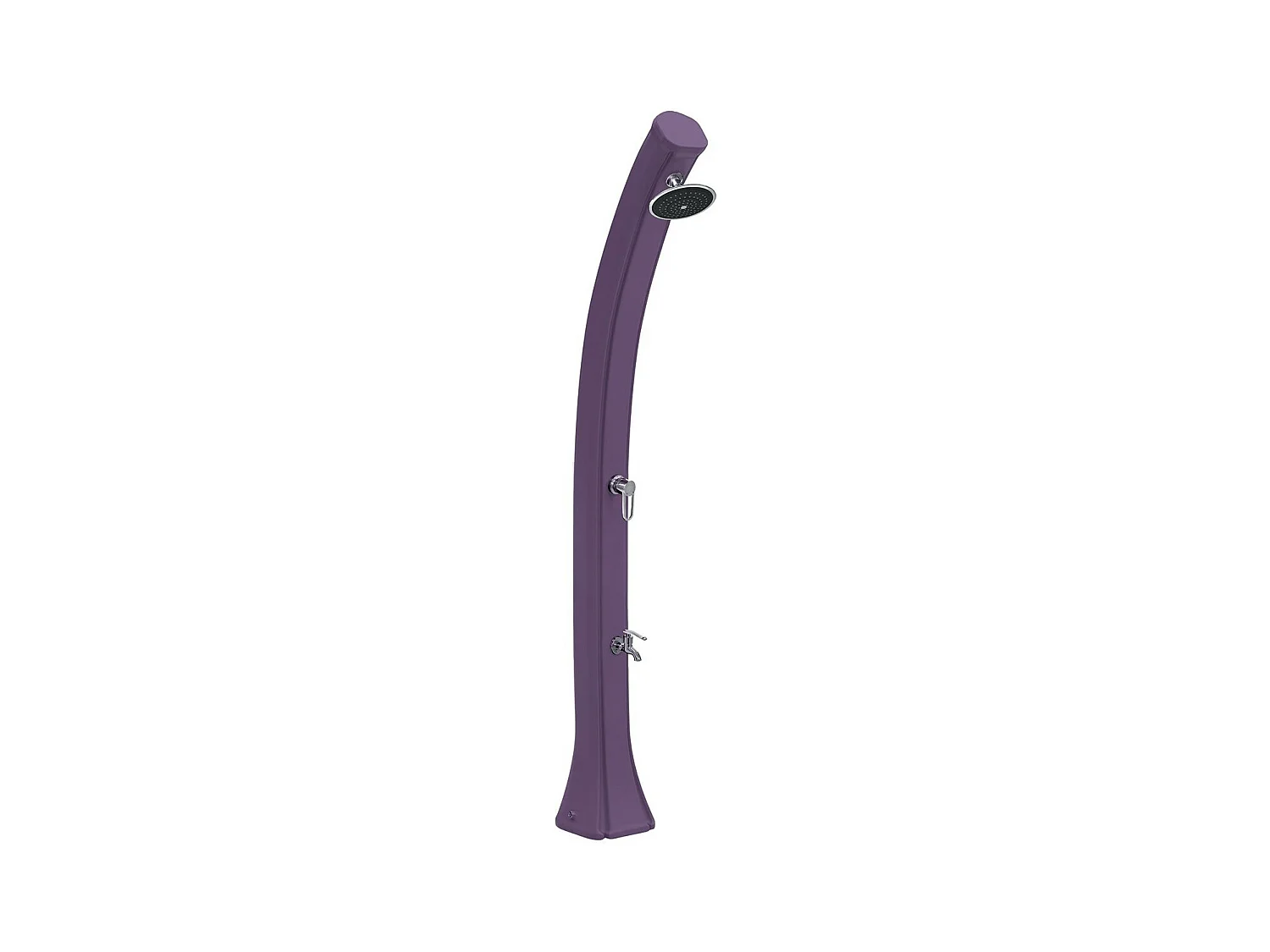 Douche Solaire Extérieure Happy 4x4 44L Formidra - 222x26x29cm Polyéthylène HD Rince Pieds + Mitigeur + Pommeau - - Rose avec ri