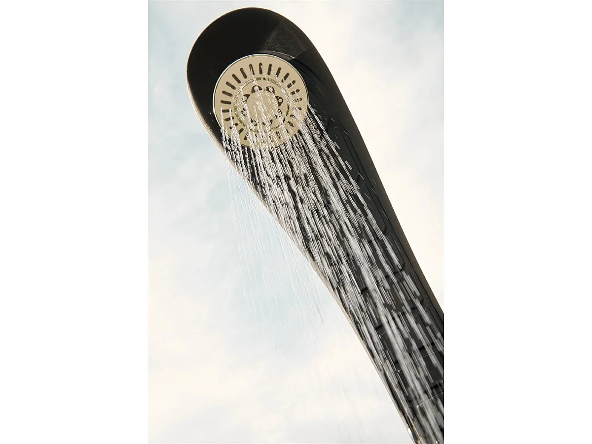 Formidra Cobra 32L 217x30x34cm Doccia solare da esterno - Risciacquo piedi - Riscaldamento solare - Polietilene riciclabile  - Colore blu