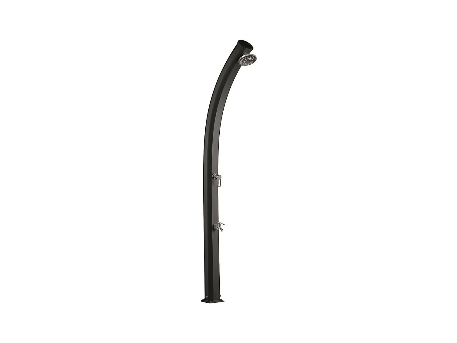 Douche Solaire Jolly 33L Aluminuim 33L - 233 cm - Rince pieds + Pommeau effet pluie + base renforcée
