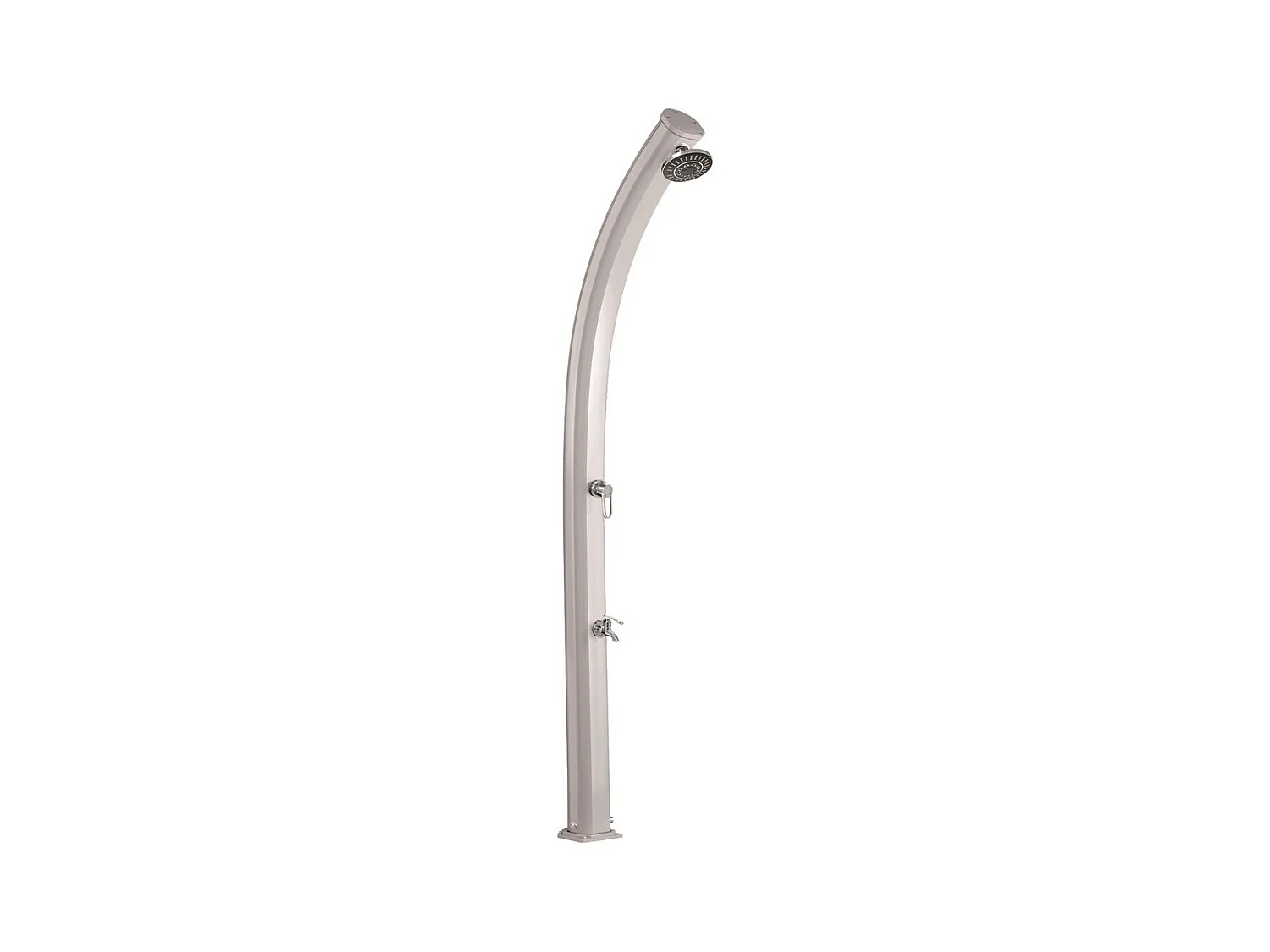 Douche Solaire Jolly 33L Aluminuim 33L - 233 cm - Rince pieds + Pommeau effet pluie + base renforcée