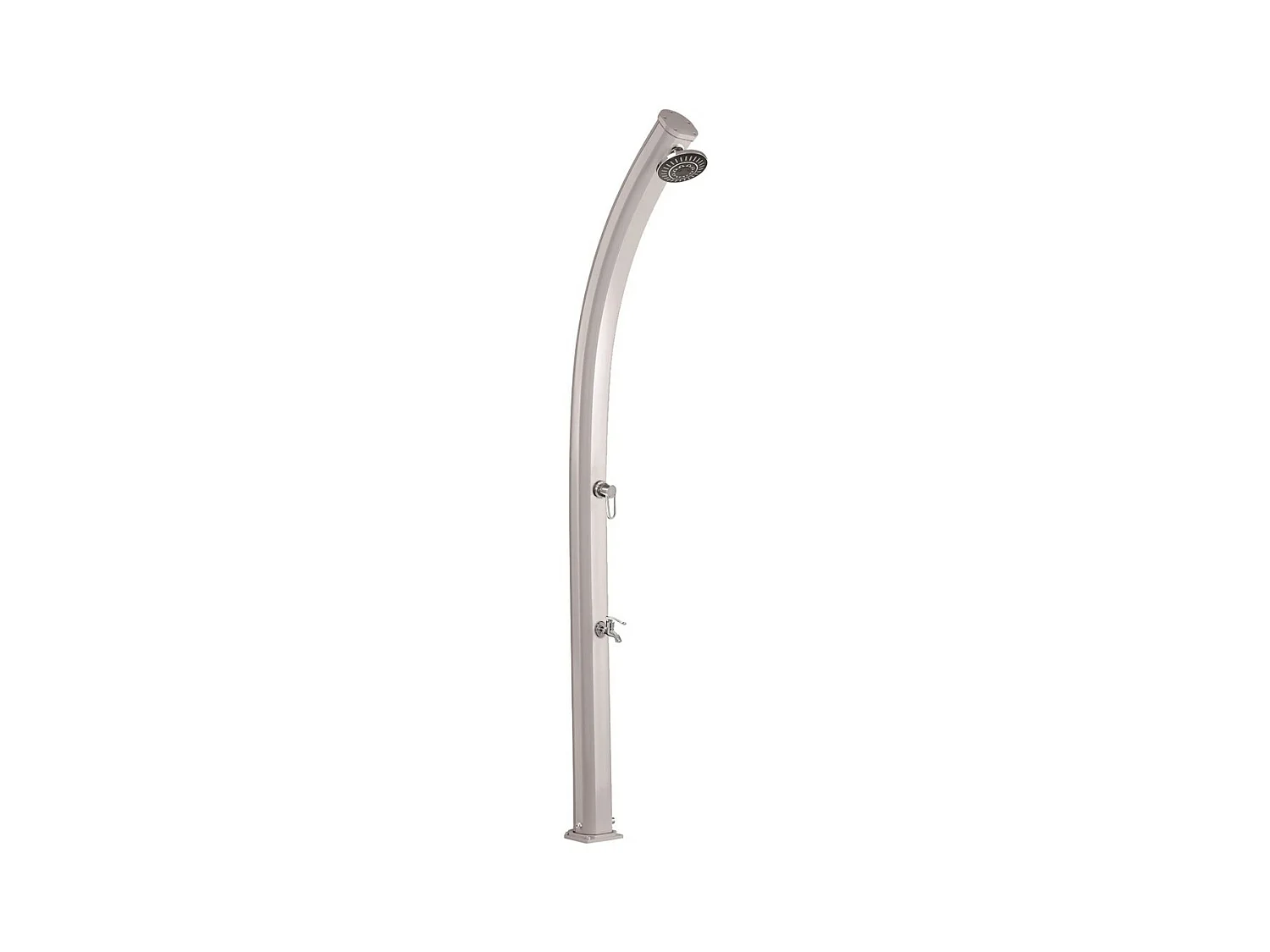Douche Solaire Extérieure Jolly 25L Formidra 233x15x16.5cm- Aluminium - Rince pieds, Pommeau et Mitigeur -  - Coloris Rose