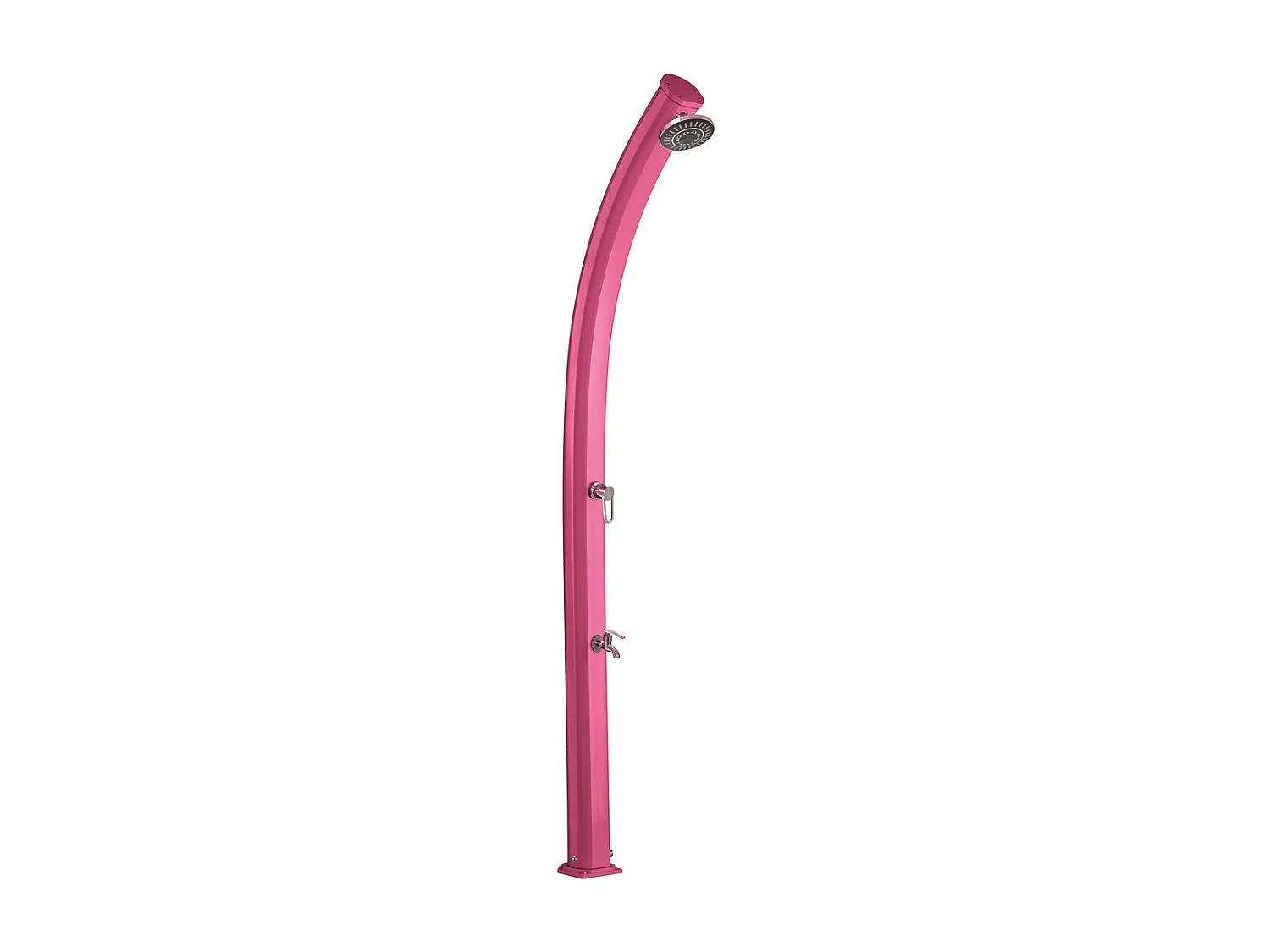 Douche Solaire Extérieure Jolly 25L Formidra 233x15x16.5cm- Aluminium - Rince pieds, Pommeau et Mitigeur -  - Coloris Rose