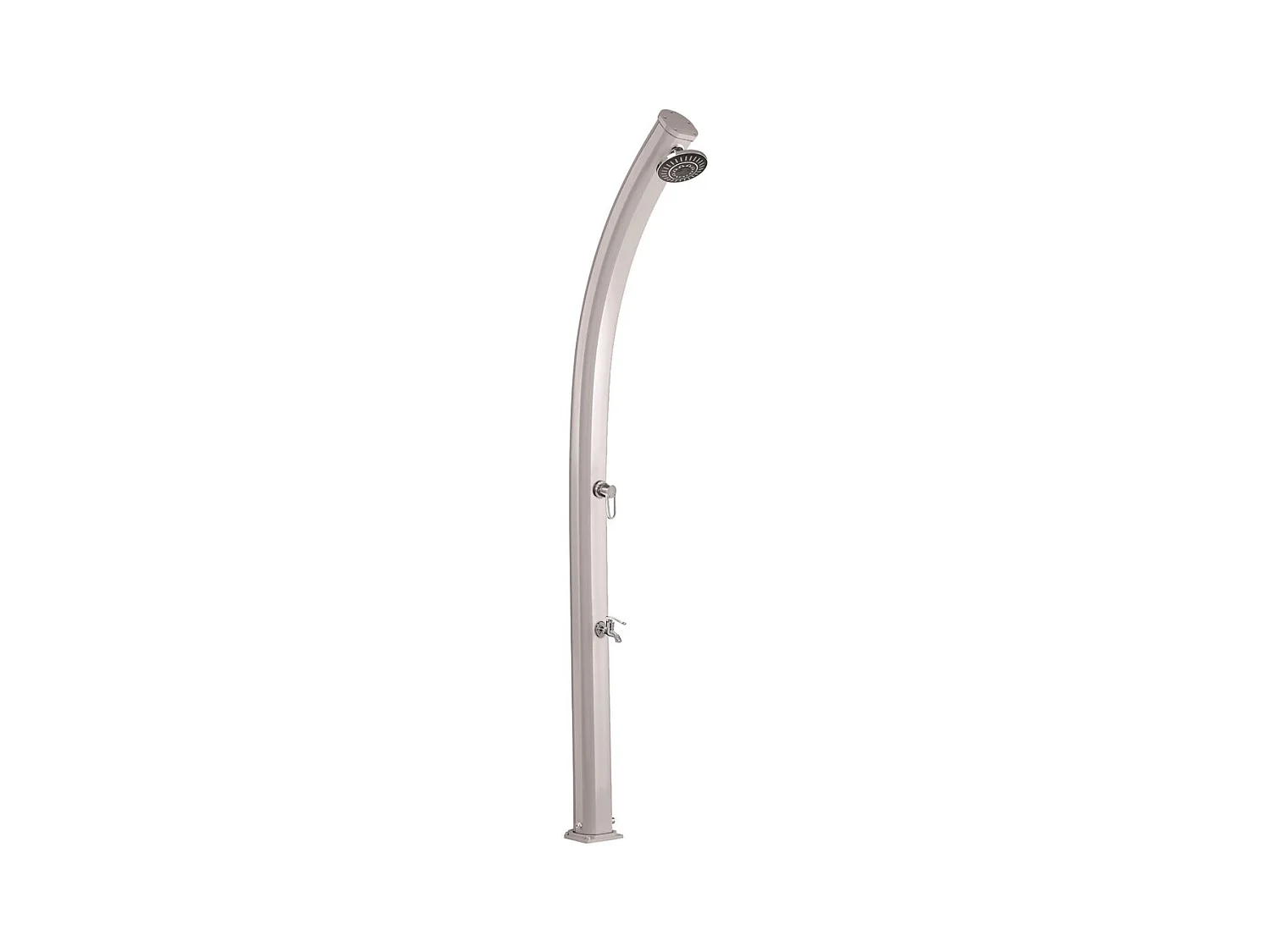 Douche Solaire Extérieure Jolly 25L Formidra 233x15x16.5cm- Aluminium - Rince pieds, Pommeau et Mitigeur -  - Coloris Violet