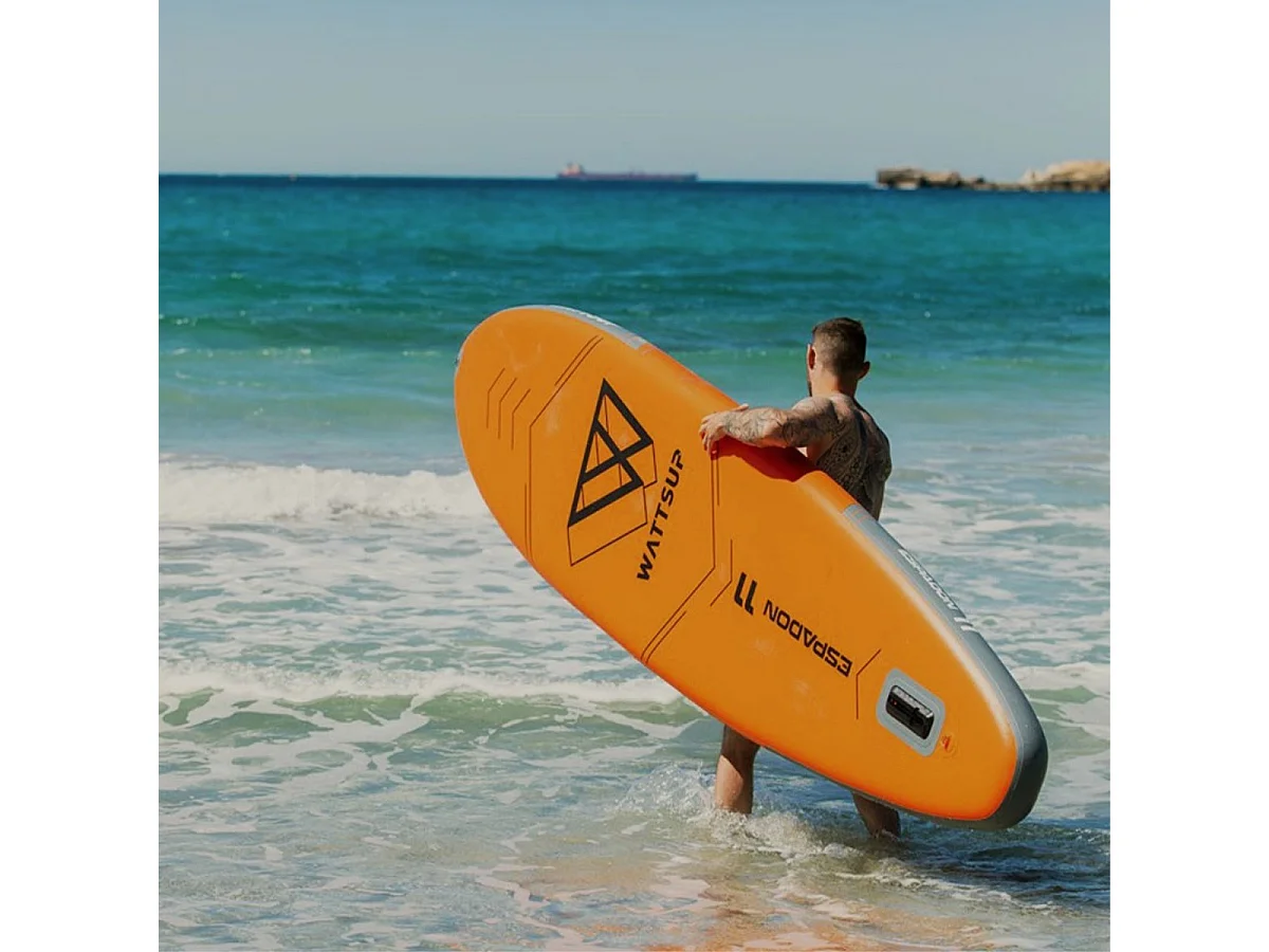 SUP Paddle Aufblasbarer Orange Swordfish 11' Wattsup 335x81x15cm (11'x32''x6'') - Dropstitch Komplettpaket - MAX 145kg - 304L