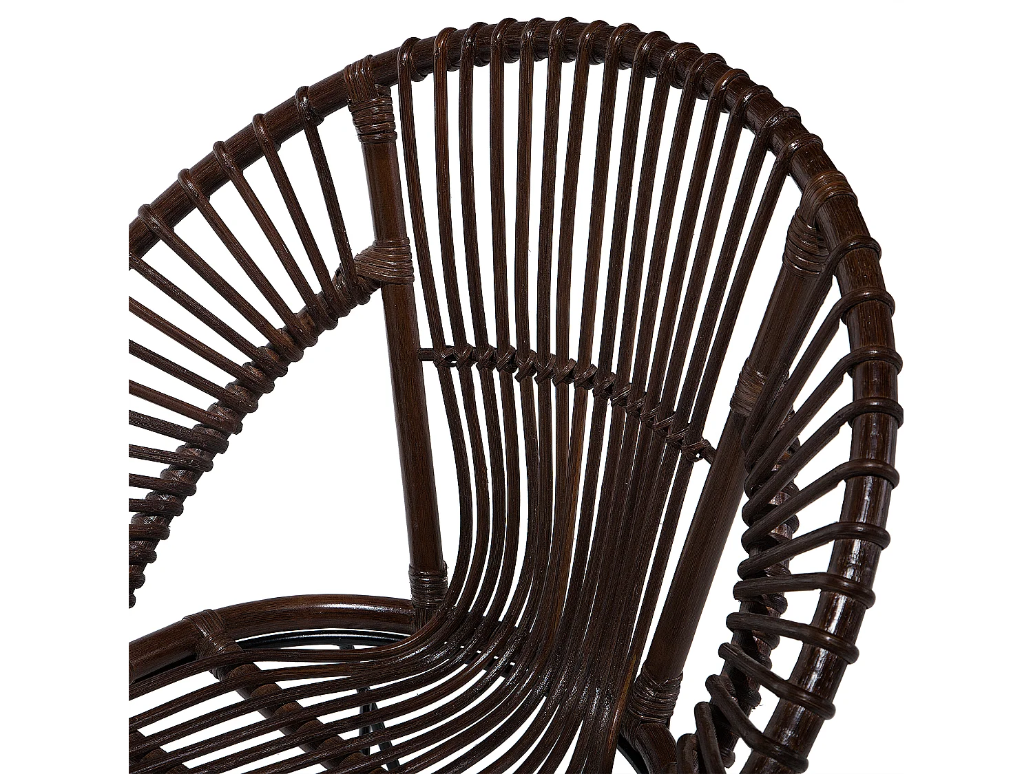 Chaise de salle à manger SARITA Rotin Marron foncé